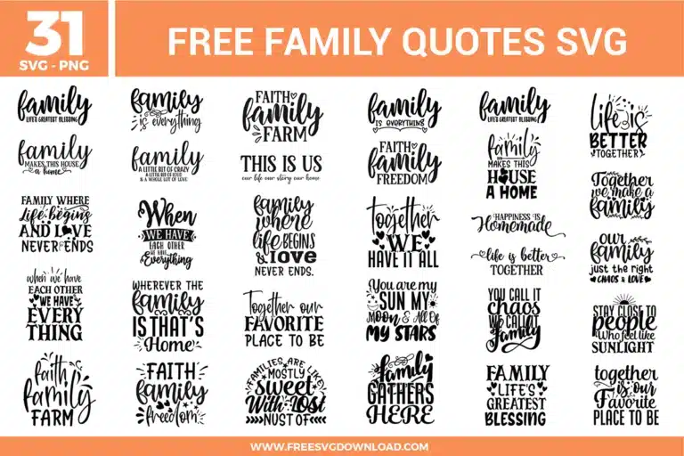 Family Quotes Free SVG Files