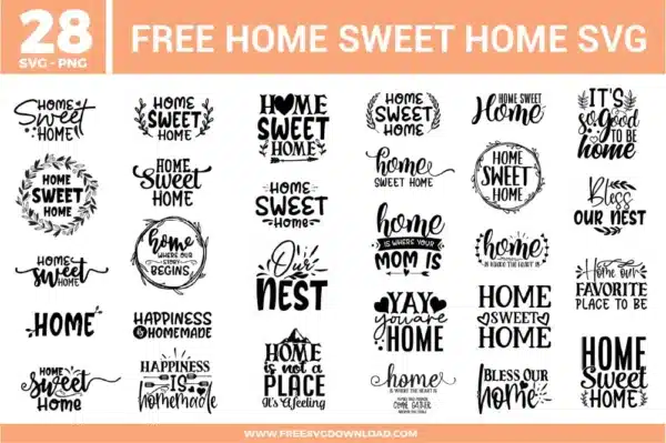 Home Sweet Home Free SVG Files