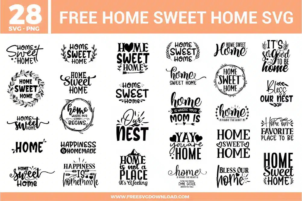 Home Sweet Home Free SVG Files