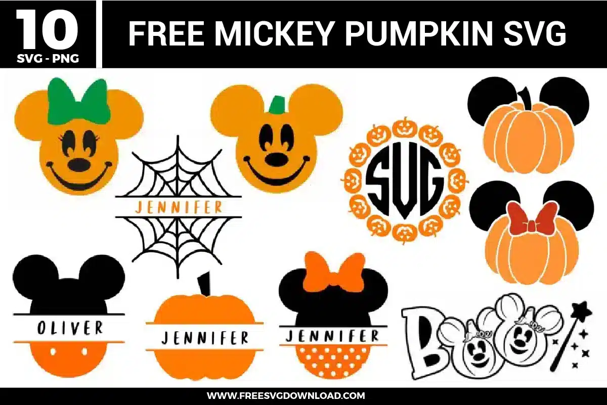 Mickey Pumpkin Free SVG Files