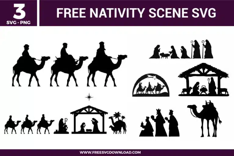Nativity Scene Free SVG Files