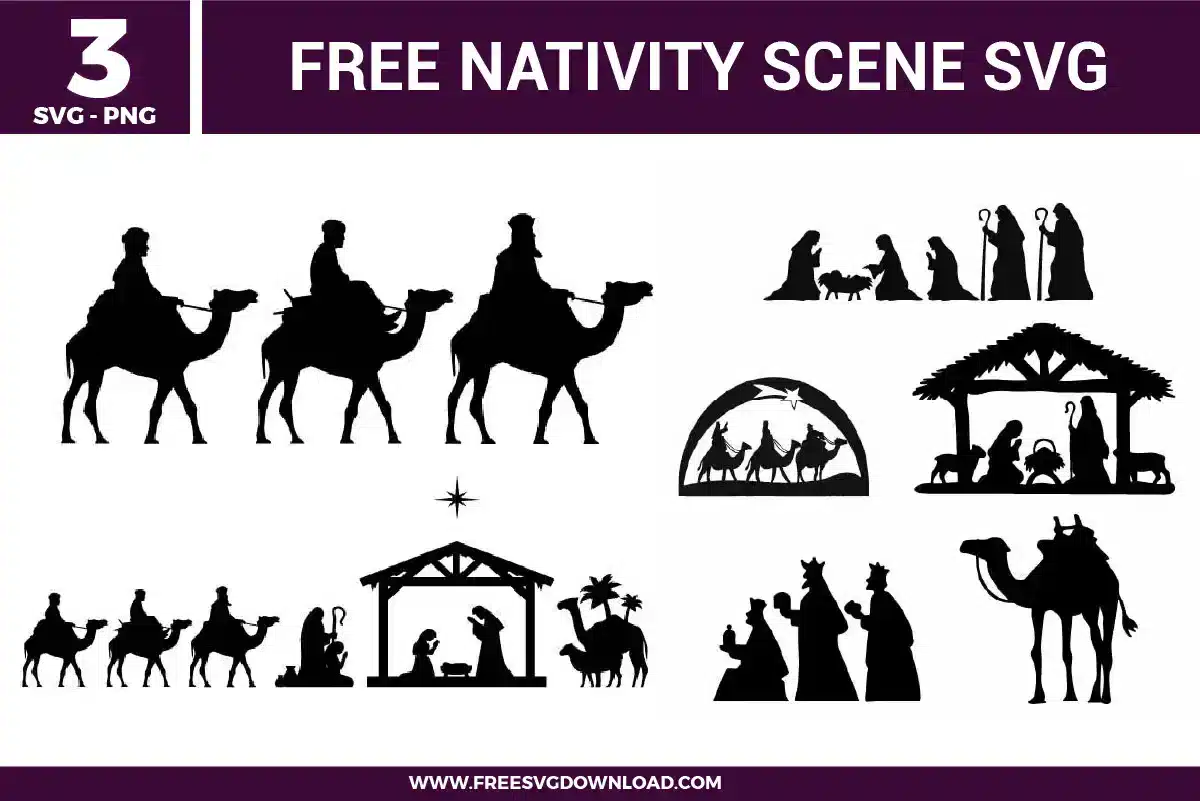 Nativity Scene Free SVG Files