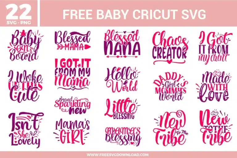 Baby Cricut Free SVG Files