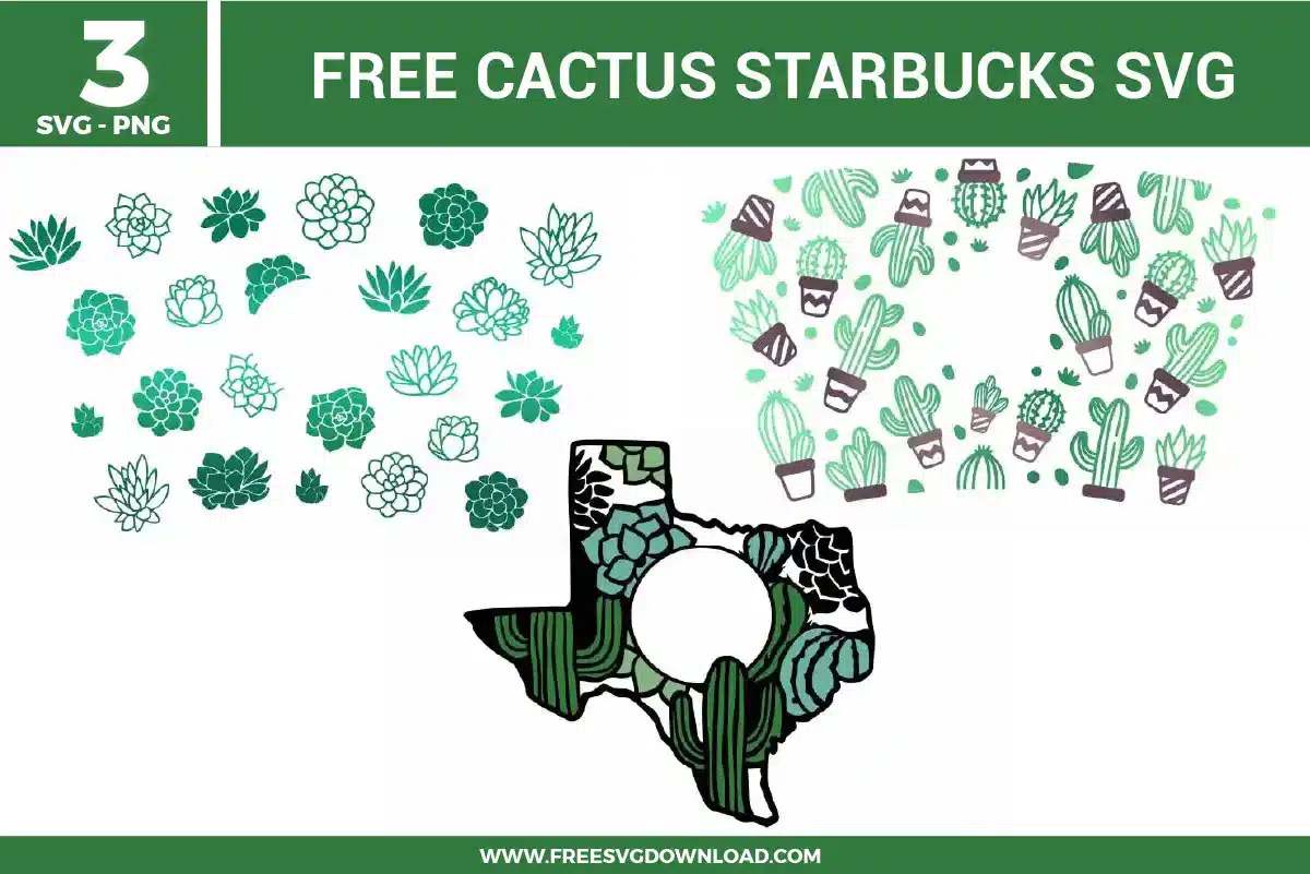 Cactus Starbucks Free SVG Files