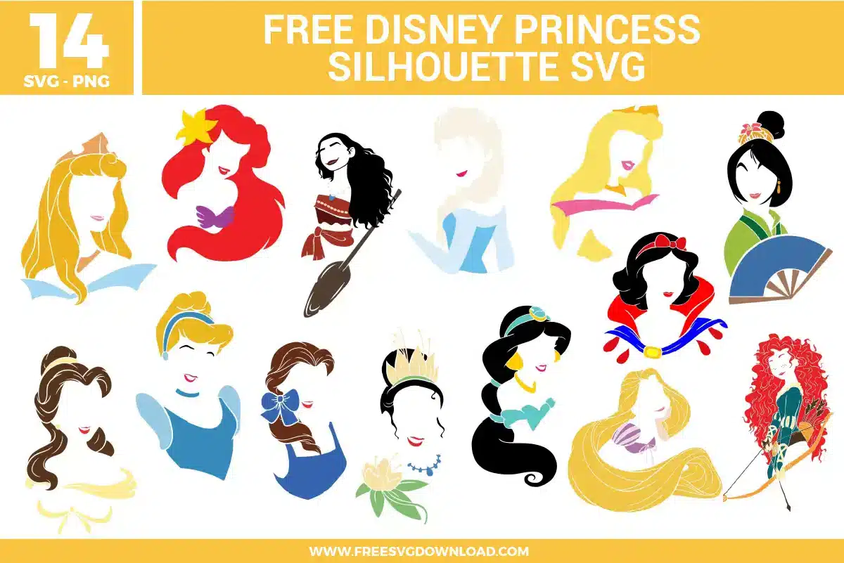 Disney Princess Silhouette Free SVG Files