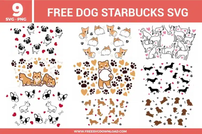 Dog Starbucks Free SVG Files