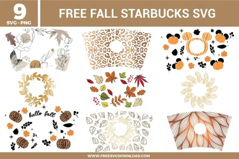 Fall Starbucks Free SVG Files