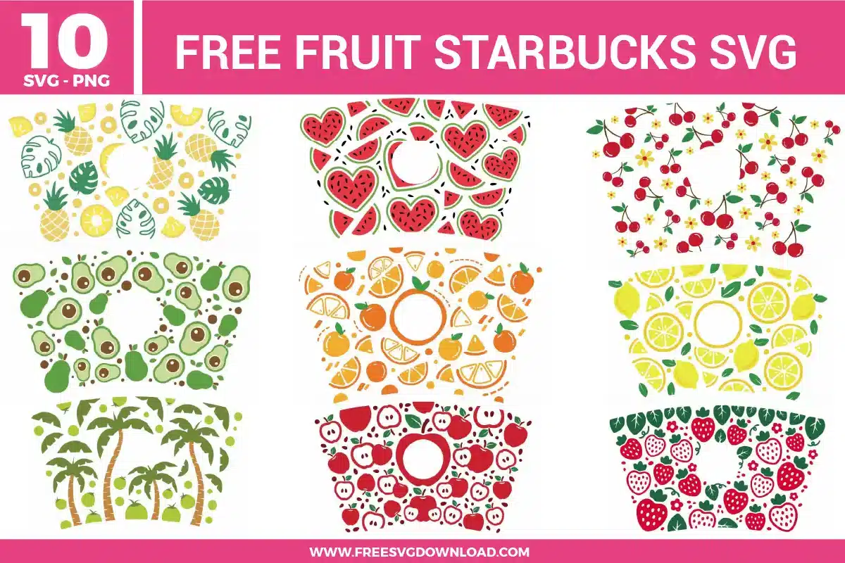 Fruit Starbucks Free SVG Files