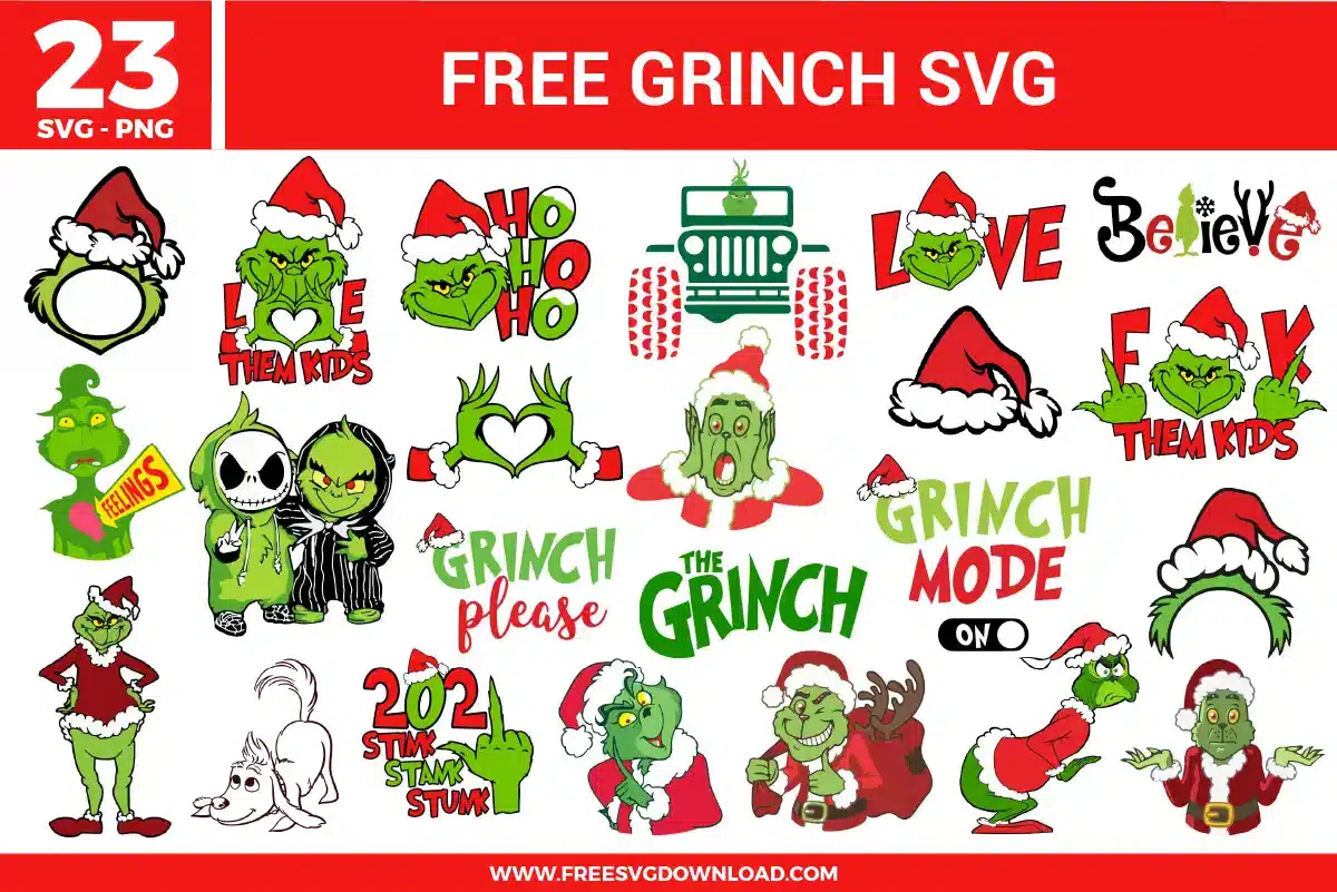 Grinch Free SVG Files
