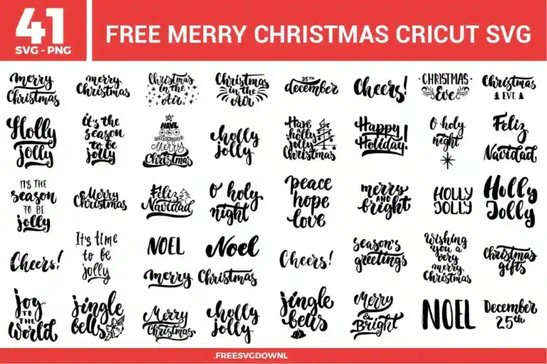 Merry Christmas Cricut Free SVG Files