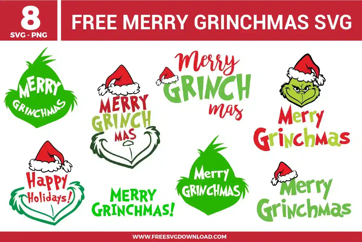 Merry Grinchmas Free SVG Files