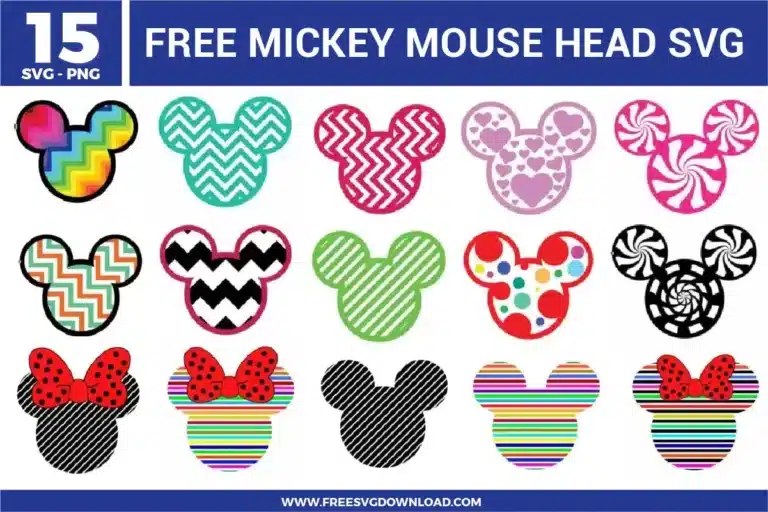 Mickey Mouse Head Free SVG Files
