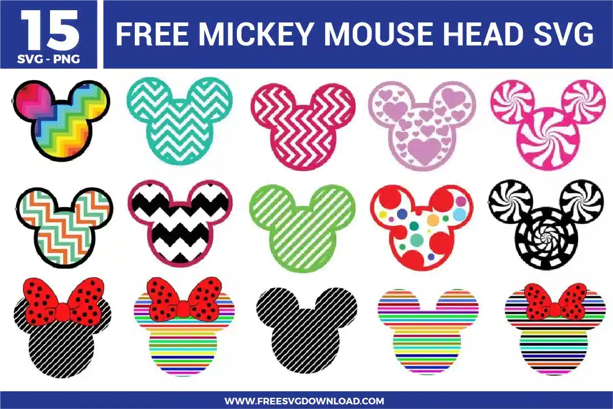 Mickey Mouse Head Free SVG Filess