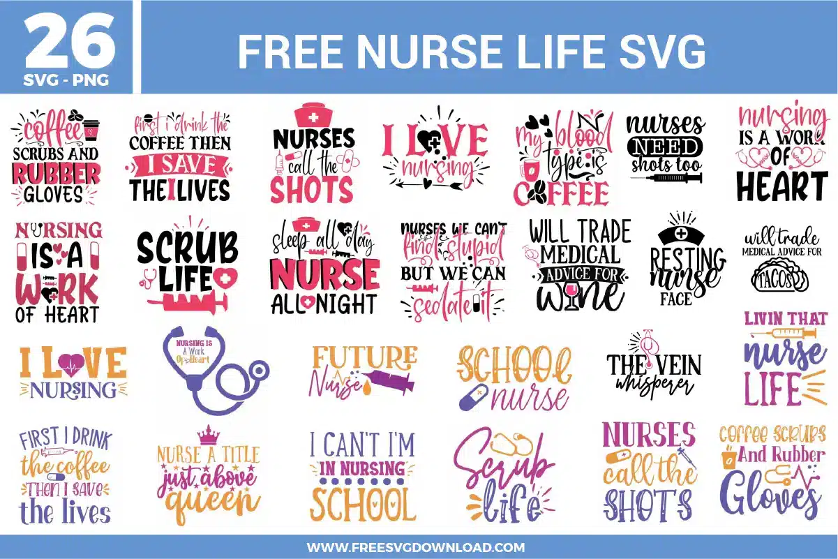 Nurse Life Free SVG Files
