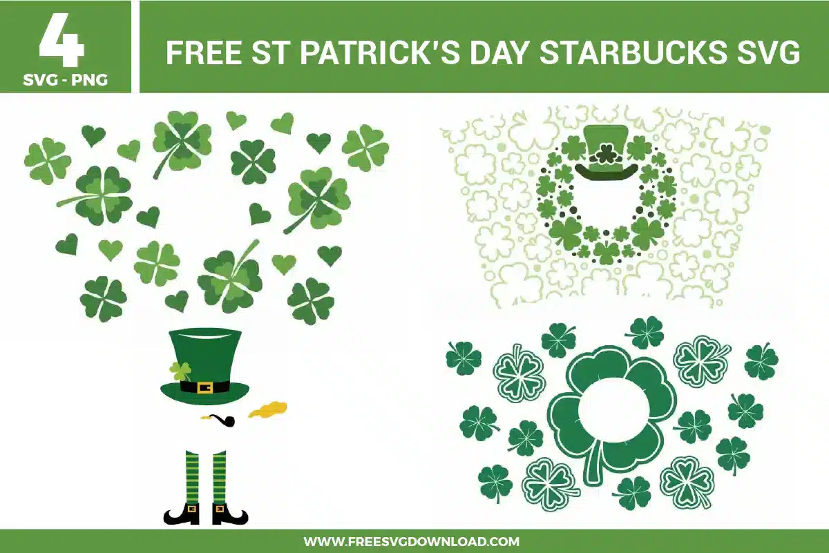 St Patricks Day Starbucks Free SVG Files
