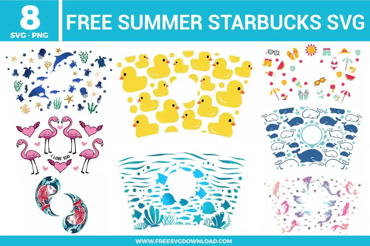 Summer Starbucks Free SVG Files