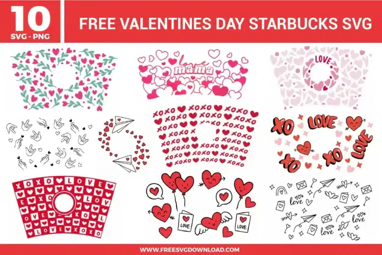 Valentines Day Starbucks Free SVG Files