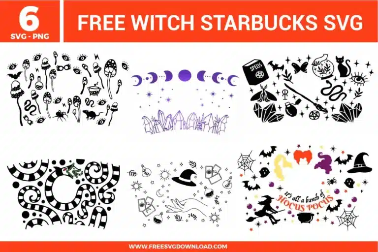 Witch Starbucks Free SVG Files