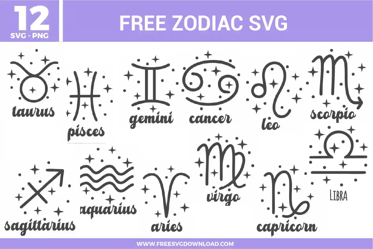 Zodiac Free SVG Files