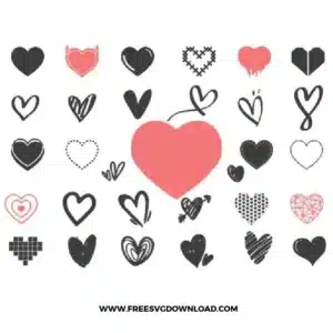 Hearts Free SVG File