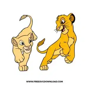 Nala And Simba Free SVG File