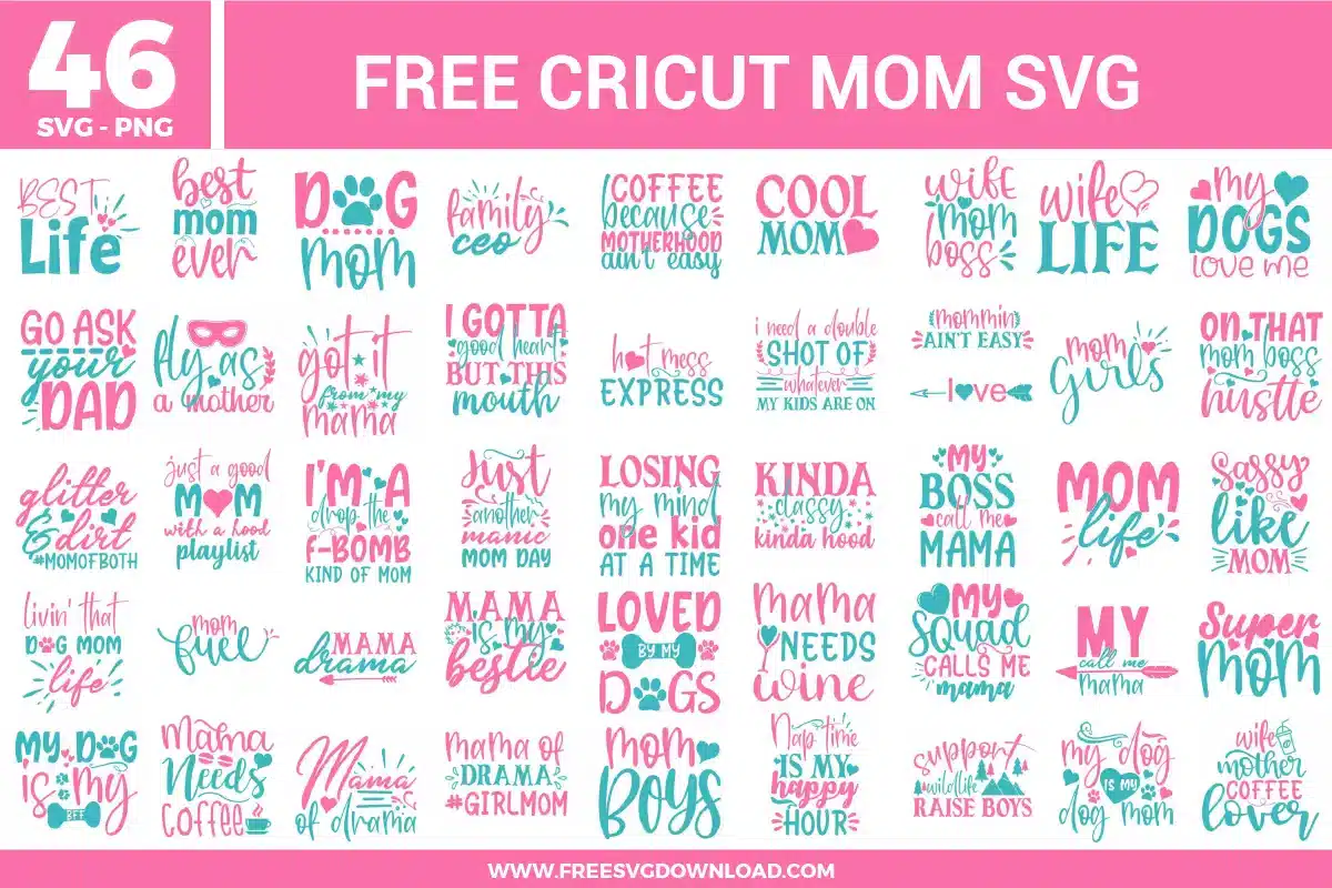 Cricut Mom Free SVG Files