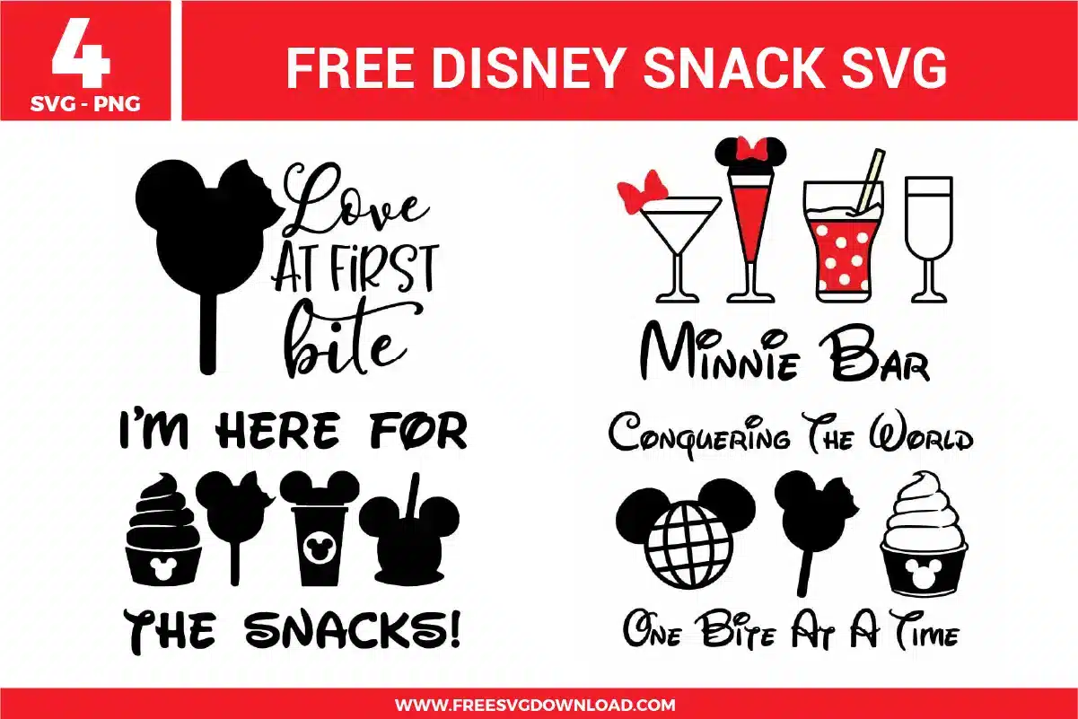 Disney Snack Free SVG Files