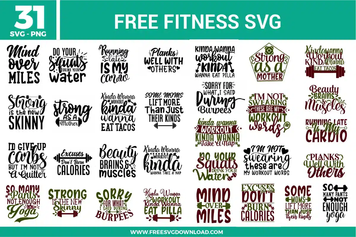 Fitness Free SVG Files