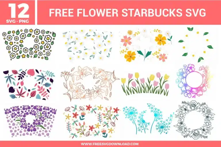 Flower Starbucks Free SVG Files