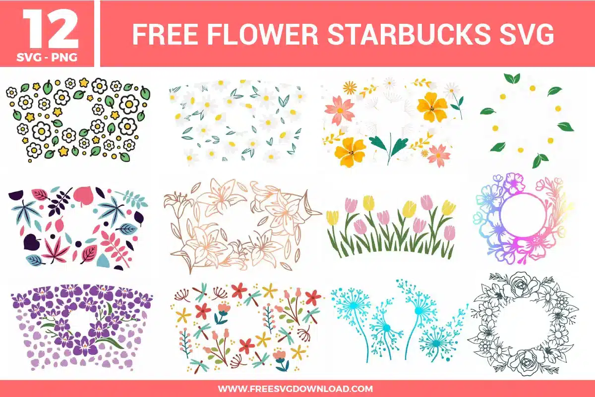 Flower Starbucks Free SVG Files