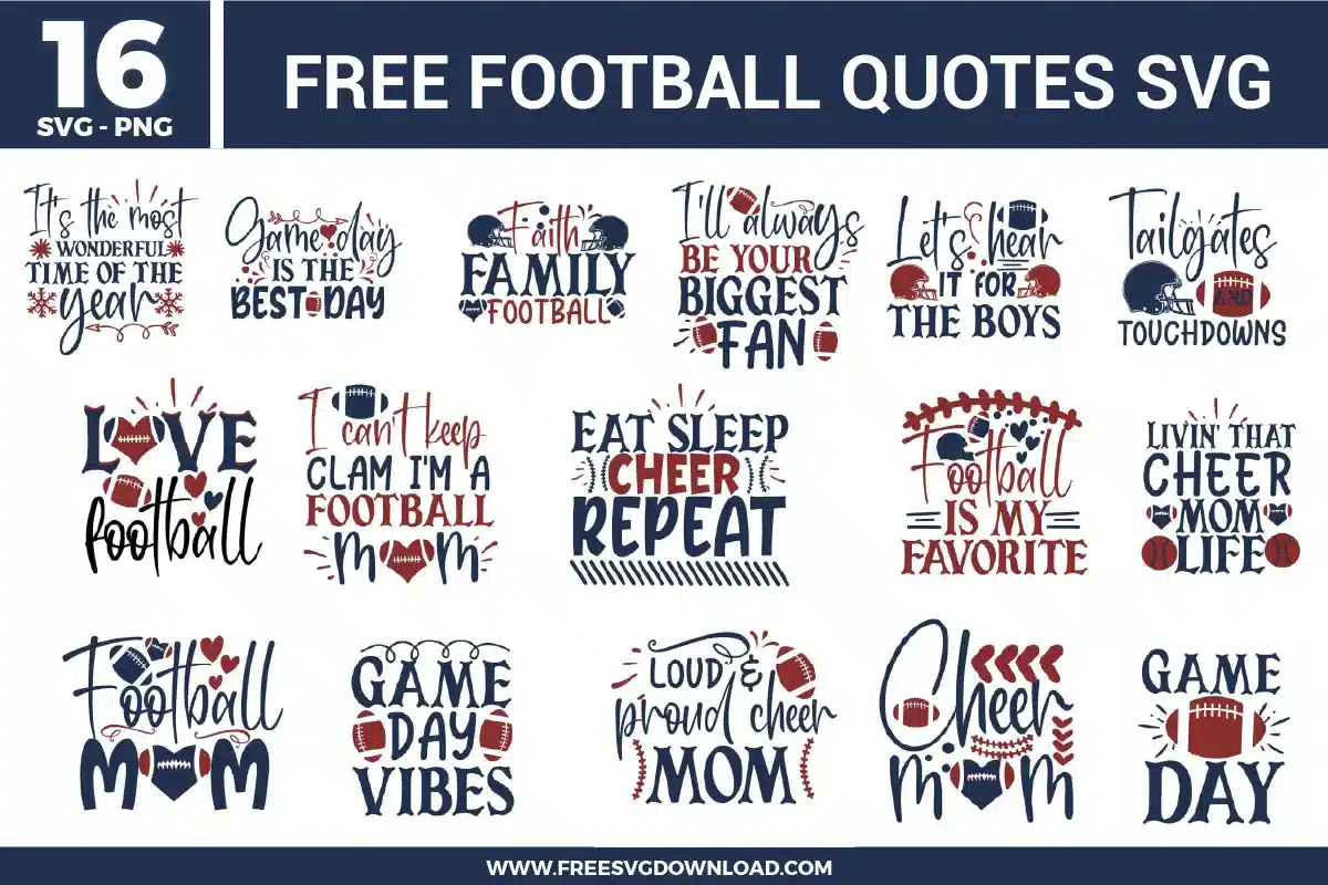 Football Quotes Free SVG Files