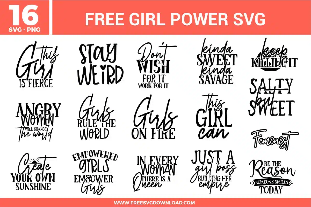 Girl Power Free SVG Files