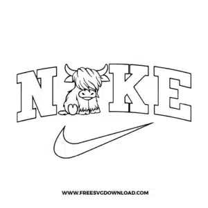 Highland Cow Nike Free SVG File