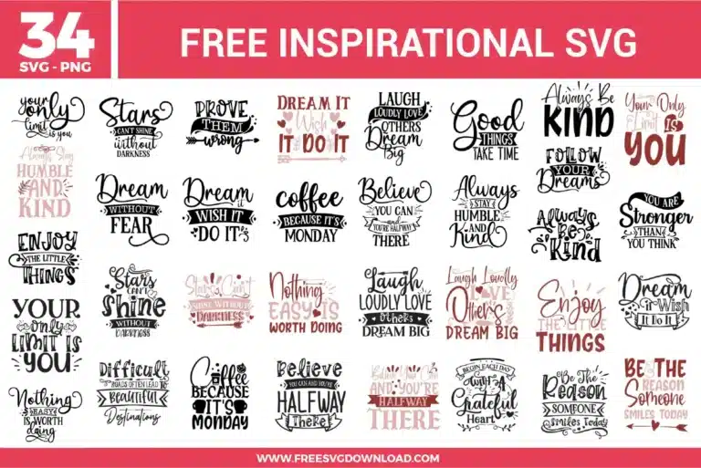 Inspirational Quotes Free SVG Files