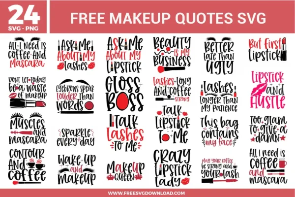 Makeup Quotes Free SVG Files