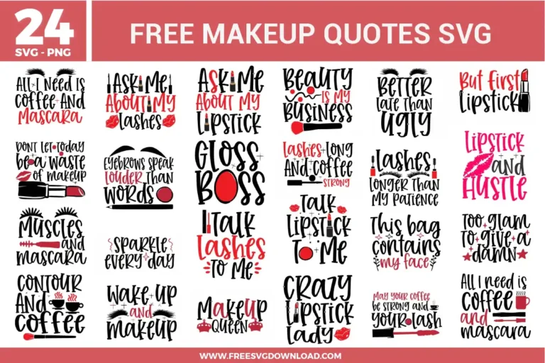 Makeup Quotes Free SVG Files
