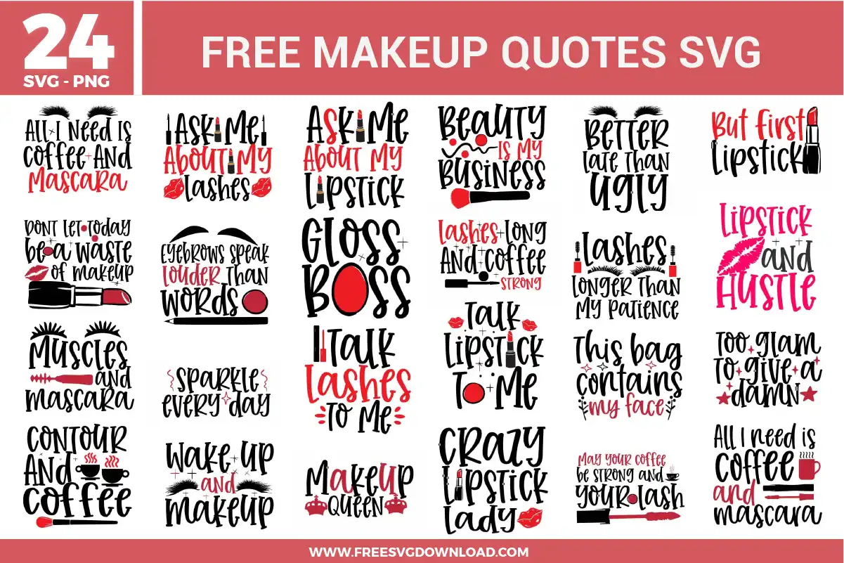Makeup Quotes Free SVG Files