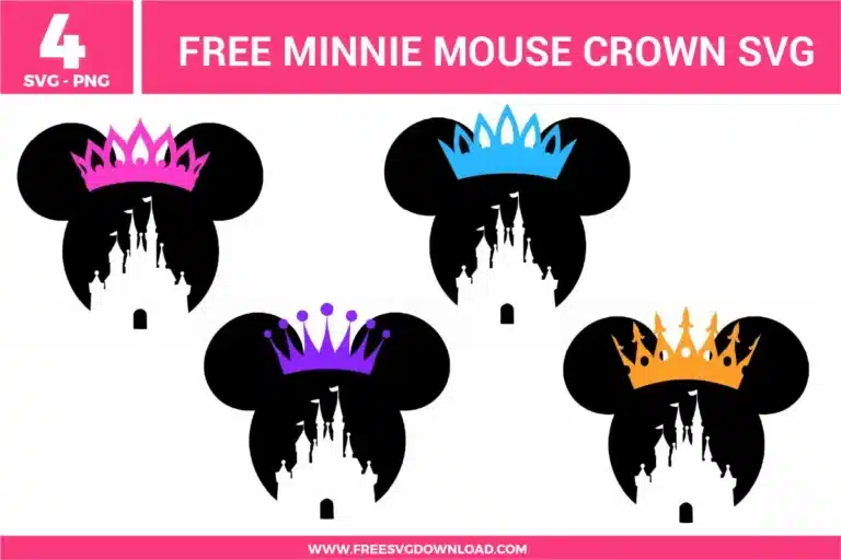 Minnie Mouse Crown Free SVG Files