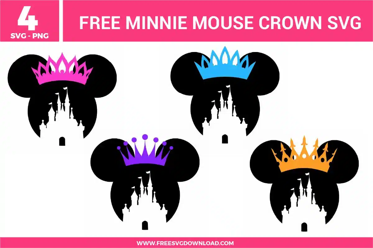 Minnie Mouse Crown Free SVG Files