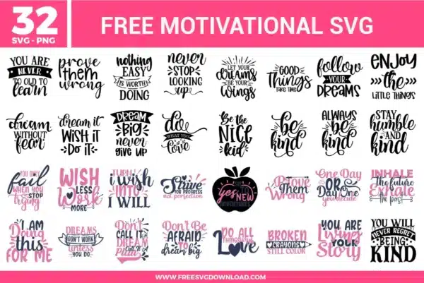 Motivational Free SVG Files