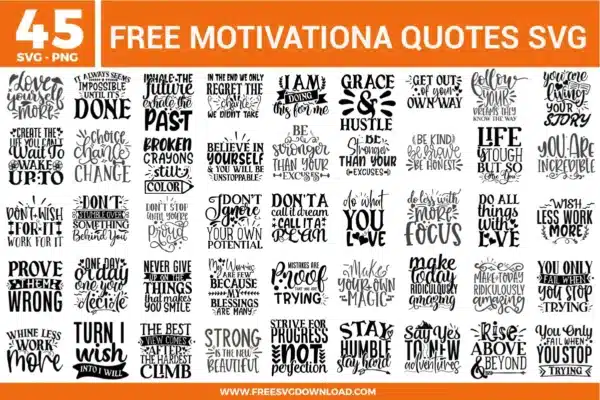 Motivational Quotes Free SVG Files