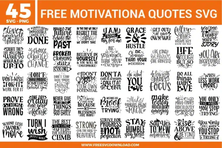 Motivational Quotes Free SVG Files