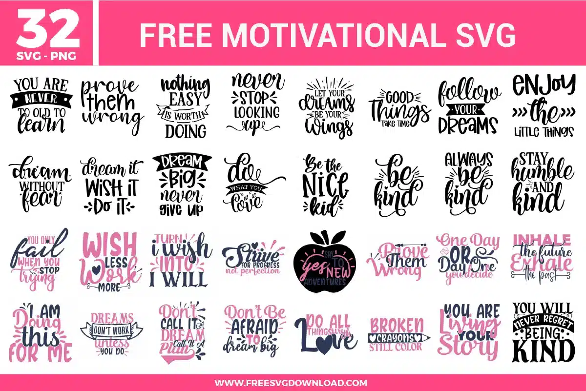 Motivational Free SVG Files