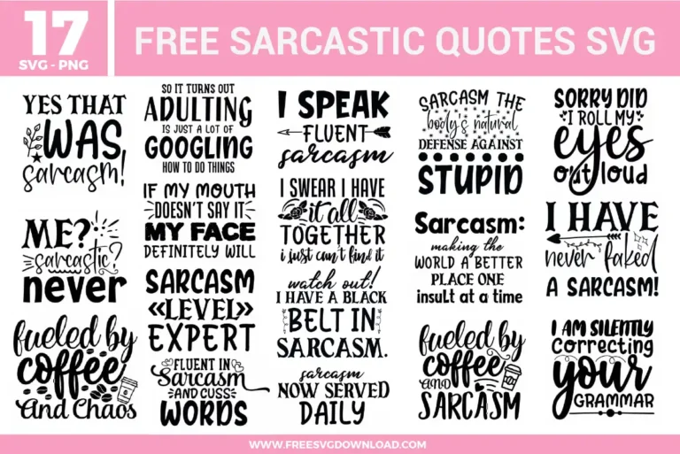 Sarcastic Quotes Free SVG Files