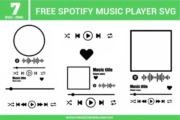 Spotify Music Player Free SVG Files