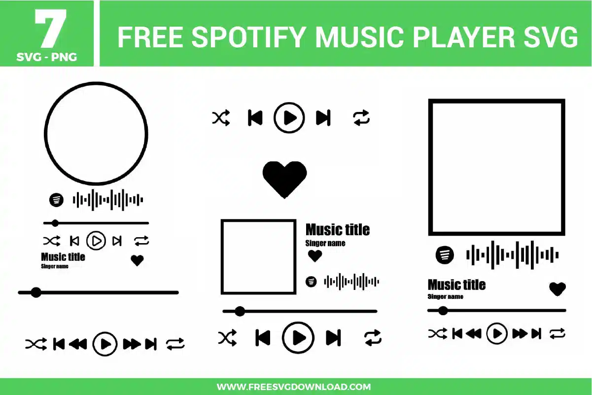Spotify Music Player Free SVG Files