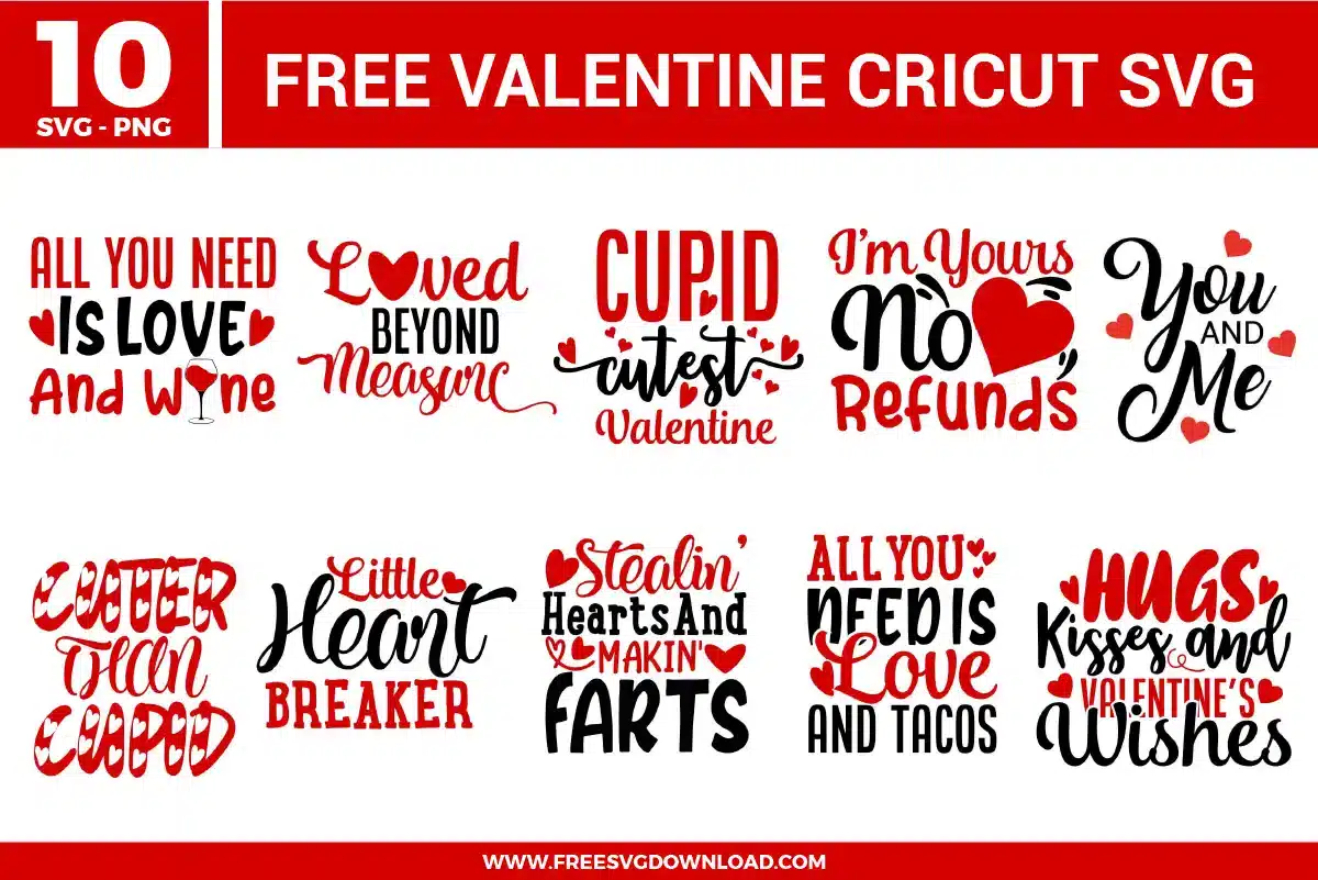 Valentine Cricut Free SVG Files