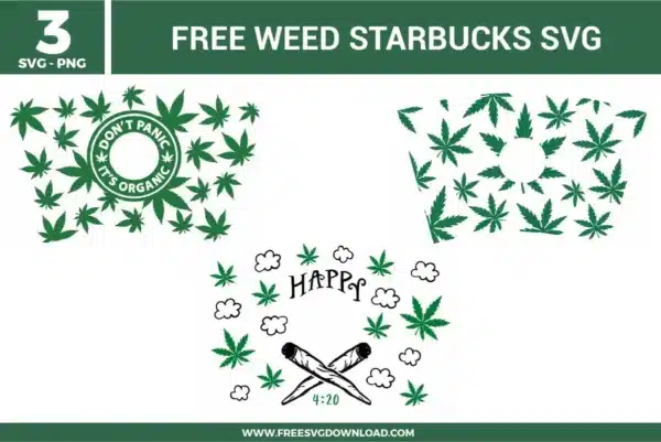 Weed Starbucks Free SVG Files