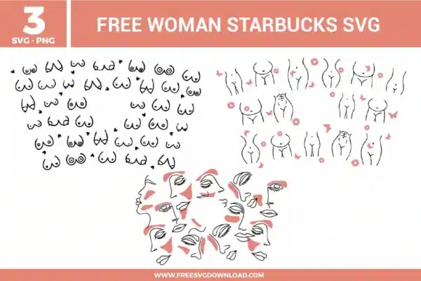 Woman Starbucks Free SVG Files
