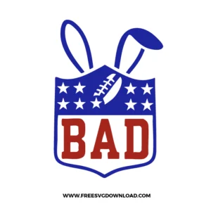 Bad Bunny inspired NFL parody design with football logo style 2026 SVG